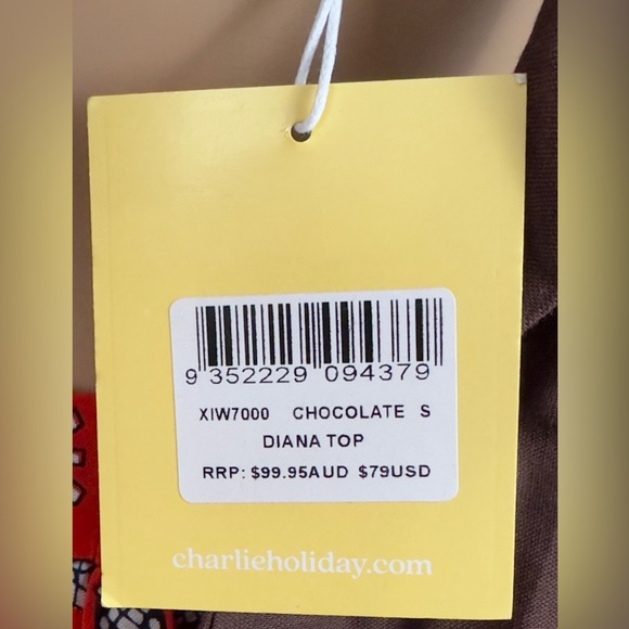 Charlie Holiday Chocolate Brown Diana Linen & Cotton Bra Top.  Small (4)… - Picture 8 of 10